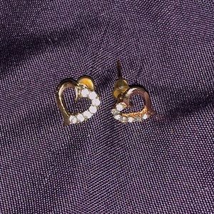 Dainty Crystal Heart Earrings